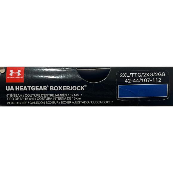 M2-70 UNDERARMOUR NWT Men's HeatGear BoxerJock Underwear 6" Inseam Blue 2XL - Picture 11 of 11